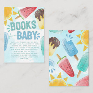 Popsicle Baby shower Boek Aanvraag Informatiekaartje