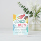 Popsicle Baby shower Boek Aanvraag Informatiekaartje (Staand voorkant)