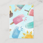Popsicle Baby shower Boek Aanvraag Informatiekaartje (Achterkant)