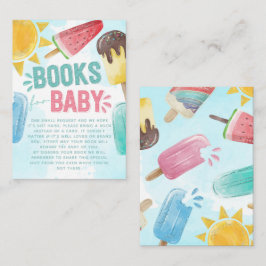 Popsicle Baby shower Boek Aanvraag Informatiekaartje