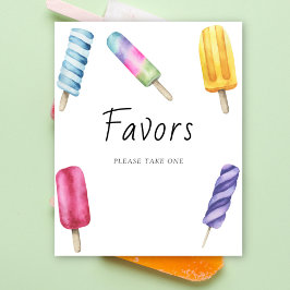 Popsicle baby shower - Cadeau poster