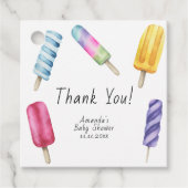 Popsicle Baby shower Dank u Bedankjes Labels (Voorkant)