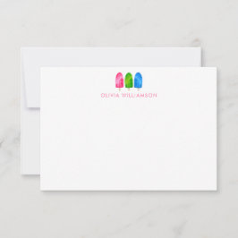 Popsicle Baby shower Dank u Bedankkaart