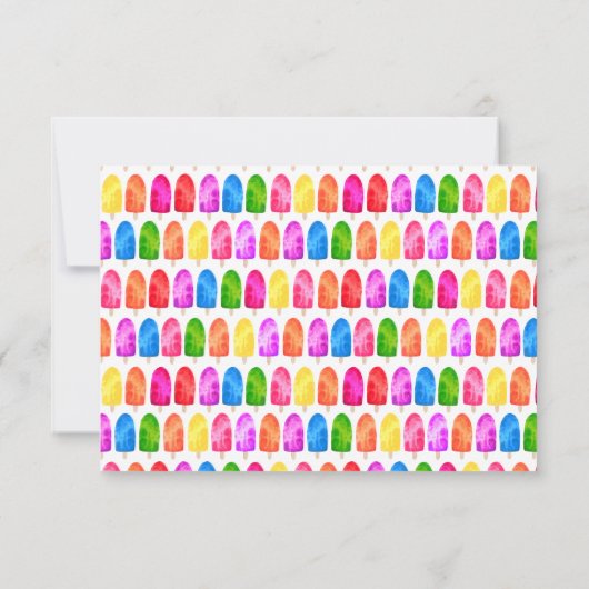 Popsicle Baby shower Dank u Bedankkaart (Achterkant)