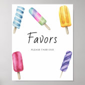 Popsicle baby shower - Favors Poster (Voorkant)