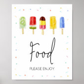 Popsicle Baby Shower Food Poster (Voorkant)