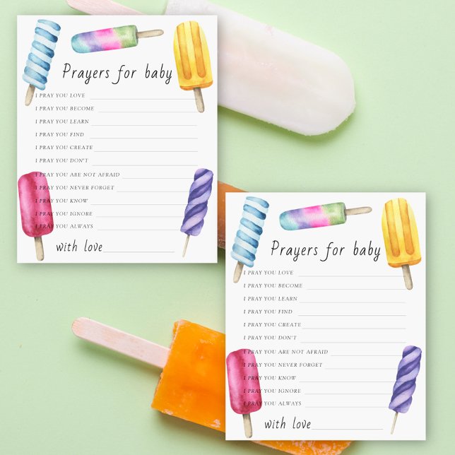 Popsicle baby shower gebeden voor baby  (Creator heeft geüpload)