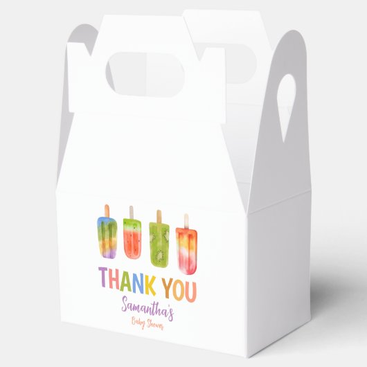 Popsicle baby shower Ice Cream zomerfeest Bedankdoosjes (Geopend)