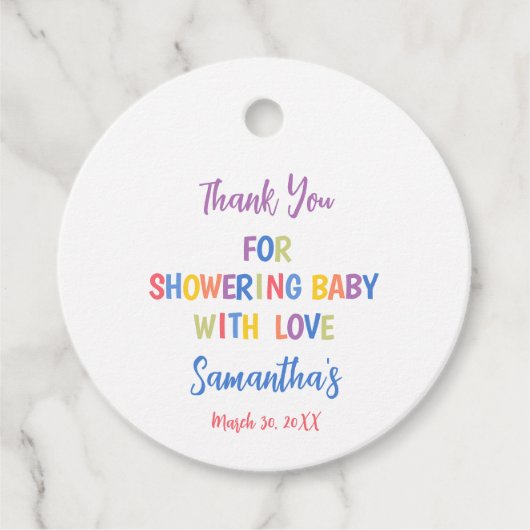 Popsicle baby shower Ice Cream zomerfeest Bedankjes Labels (Voorkant)