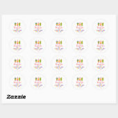 Popsicle baby shower Ice Cream zomerfeest Ronde Sticker (Vel)