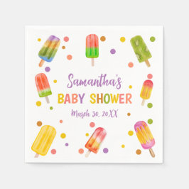 Popsicle baby shower Ice Cream zomerfeest Servet