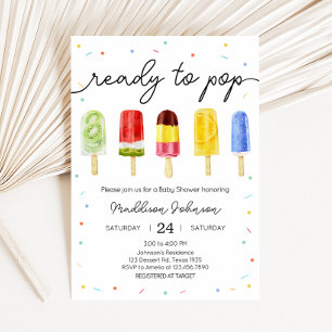 Popsicle Baby shower Kaart