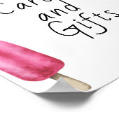 Popsicle baby shower - kaarten en geschenken poster (Hoek)