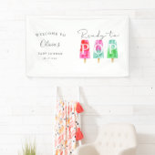 Popsicle Baby shower klaar om te Poppen Welkom Spandoek (Insitu)