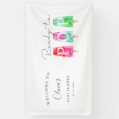 Popsicle Baby shower klaar om te Poppen Welkom Spandoek (Verticaal)