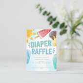 Popsicle Baby shower Luier Raffle Informatiekaartje (Staand voorkant)