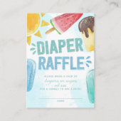 Popsicle Baby shower Luier Raffle Informatiekaartje (Voorkant)