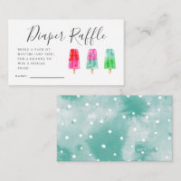 Popsicle Baby shower Luier Raffle Ticket