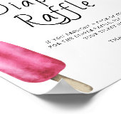 Popsicle baby shower - luierverloting poster (Hoek)