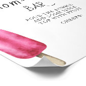 Popsicle baby shower - Moeder-osa bar Poster (Hoek)