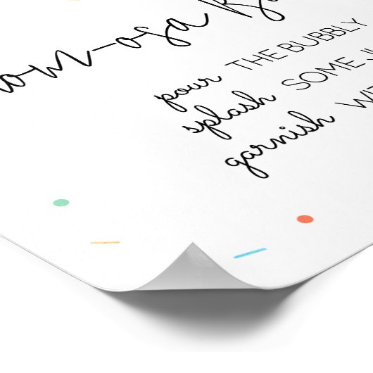 Popsicle Baby shower Moeder Osa Bar Poster (Hoek)