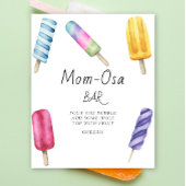 Popsicle baby shower - Moeder-osa bar Poster