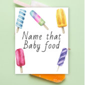 Popsicle-baby shower - noem dat baby-voedsel poster