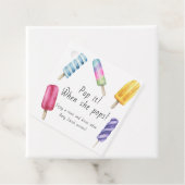 Popsicle Baby shower Pop het als ze barst Bedankjes Labels (In situ)
