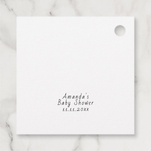 Popsicle Baby shower Pop het als ze poppen Bedankjes Labels (Achterkant)