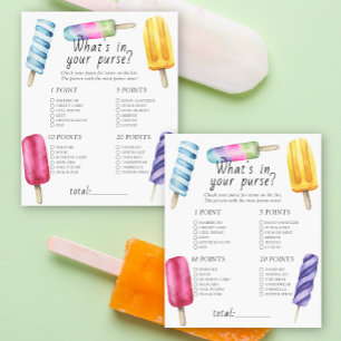 Popsicle baby shower - Wat zit er in je portemonne