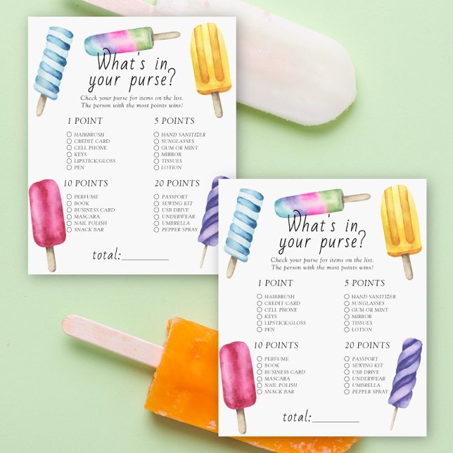 Popsicle baby shower - Wat zit er in je portemonne (Creator heeft geüpload)