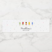 Popsicle Baby shower Waterfles Etiket (Enkel label)