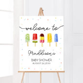 Popsicle Baby shower Welkom Poster