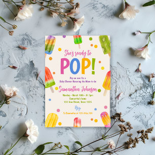Popsicle baby shower zomerfeestje  kaart