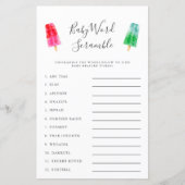 Popsicle Baby Woordzoekspel (Voorkant)