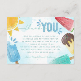 Popsicle bedankbriefje informatiekaartje