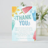 Popsicle bedankbriefje informatiekaartje (Staand voorkant)