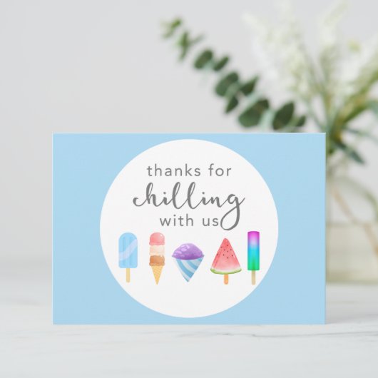 Popsicle bedankkaart (Staand voorkant)