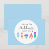 Popsicle bedankkaart (Voorkant / Achterkant)