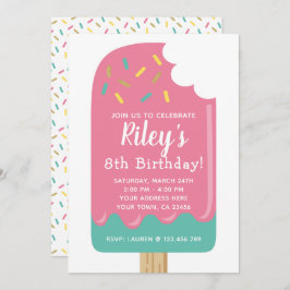 Popsicle Birthday Invitation Kaart