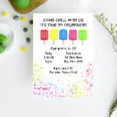Popsicle Birthday Invitation Kaart