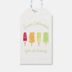 Popsicle Birthday Party Cadeaulabel
