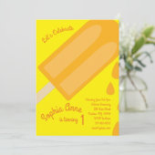 Popsicle Birthday Party Kaart (Staand voorkant)