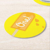 Popsicle Birthday Party Ronde Kartonnen Onderzetter (Gebogen)