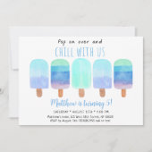 Popsicle Blauw Ombre Chill Met Ons Verjaardag Kaart (Voorkant)