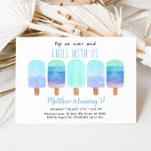 Popsicle Blauw Ombre Chill Met Ons Verjaardag Kaart