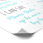 Popsicle Blauwe Jongen Eerste Verjaardag Milestone Poster (Hoek)