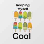 Popsicle Blijf Koel Zomer Restaurant Raamsticker (Vel)