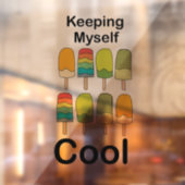 Popsicle Blijf Koel Zomer Restaurant Raamsticker (Vel 2)