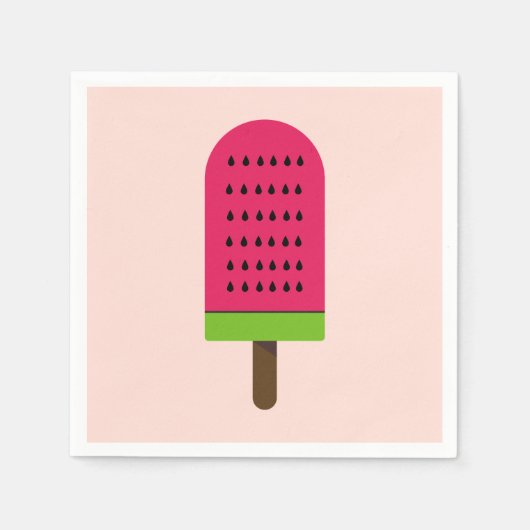 Popsicle-block meisjesfeest servet (Voorkant)